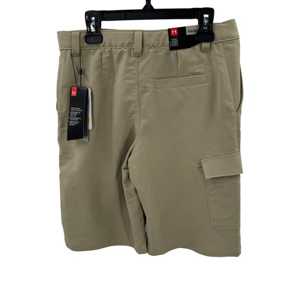 Under Armour Boys Khaki Chino Shorts Youth Large YLG Durable & Comfortable - Picture 2 of 6